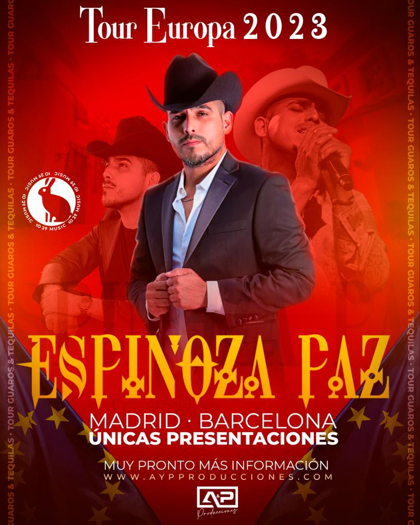 Espinoza Paz anuncia Tour promocional por Europa 2023