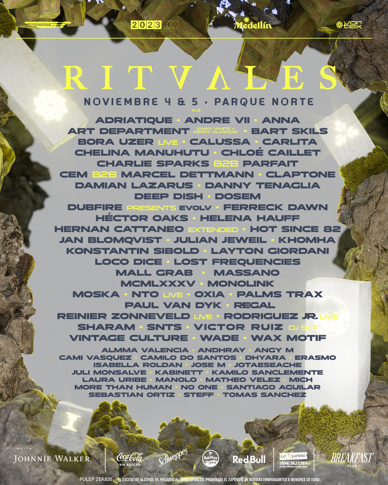 Ritvales el festival de música electrónica más grande deColombia presenta el cartel completo en su edición 2023