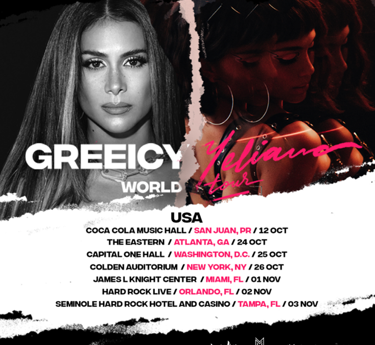 Greeicy anuncia su tour mundial »Greeicy Yeliana» por  Estados Unidos
